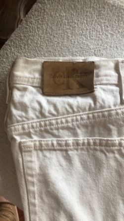 CK white jeans