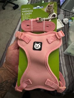 Vibrant Life Cat Harness & Leash Set Pink