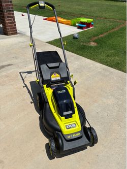 Ryobi 16" Cordless Lawn Mower w/ Charger & 2 Batteries – Excellent Condition