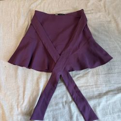 zara purple skirt with flared bottom