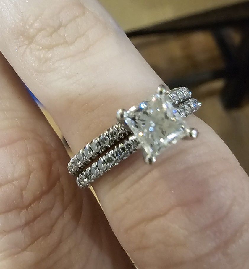 14k GIA certified Diamond Wedding Set