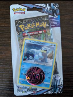 Pokemon Sun & Moon Ultra Prism Blister Alolan Sandshrew Sealed Booster Pack