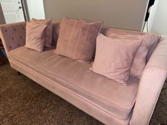 77 in Pink Velvet Sofa