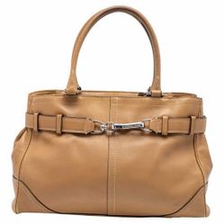 Vintage Coach Hamptons Leather Carryall Satchel Tan Brown