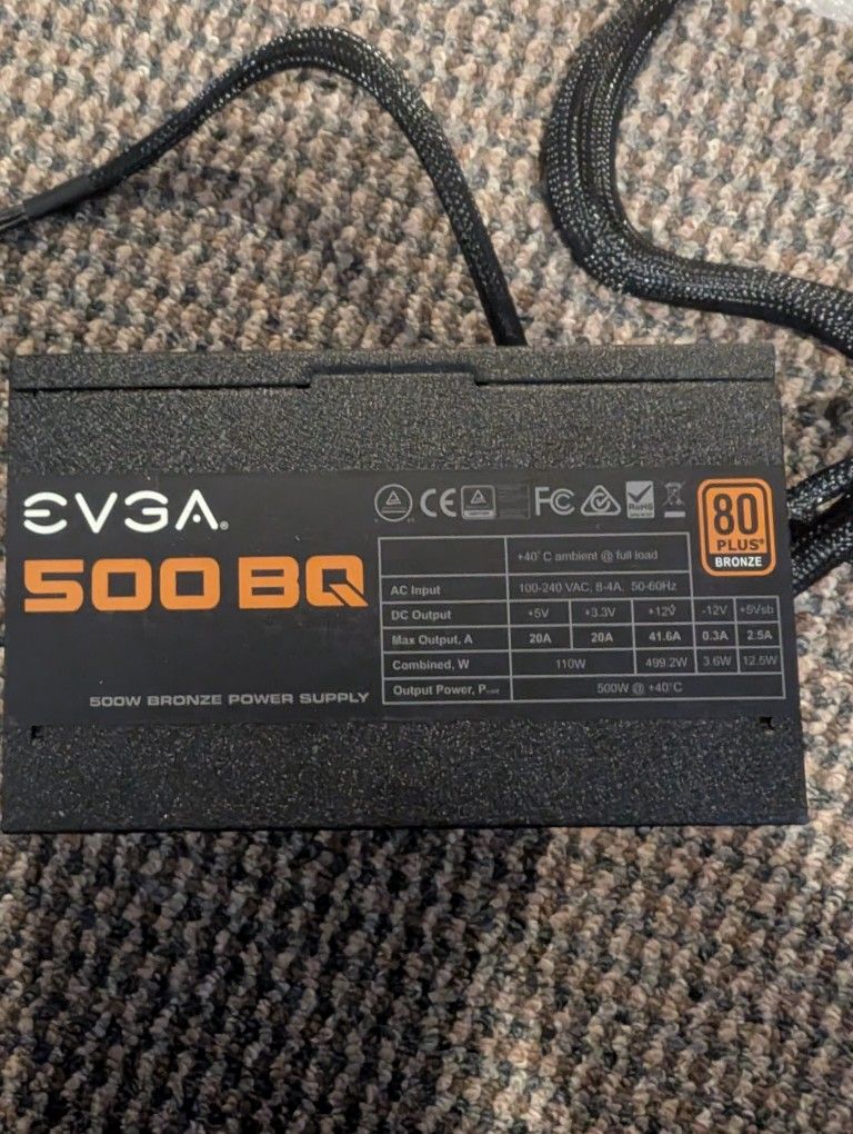 EVGA 500 BQ 500w Power Supply