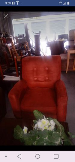 Rust color recliner chair