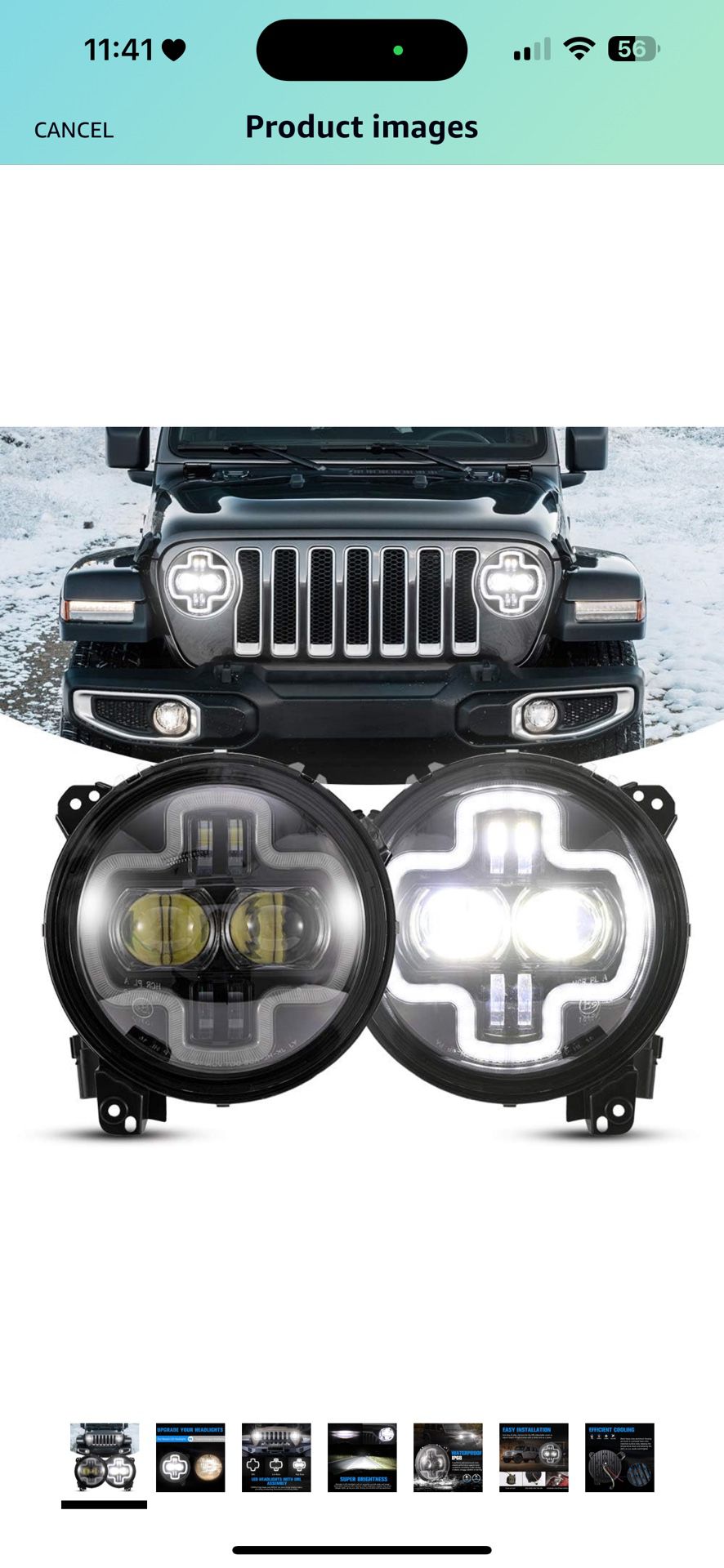 BUNKER INDUST Wrangler JL 9” Inch LED Headlights with Halo DRL,