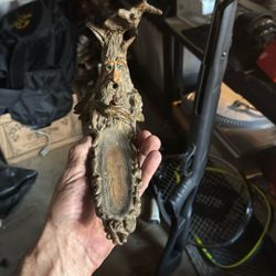 Wood Crafted Incense Holder With Incense 