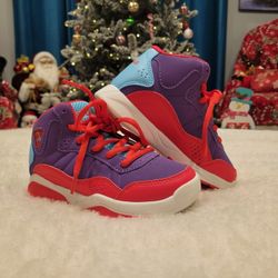NEW 12D Youth - New Shaq Screen Purple / Red High Top Sneakers Shoes