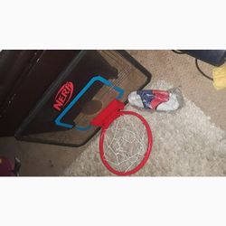 Back Of Door Basketball Hoop And Ball New