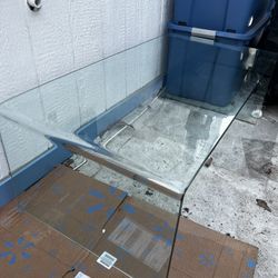 Glass Waterfall Coffee Table Living Room