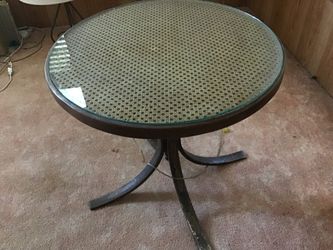 Old antique shadow box table