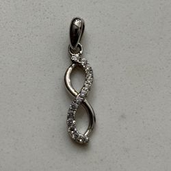 925 Sterling silver infinity necklace pendant