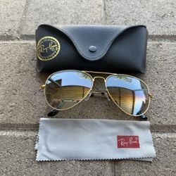 Rayban Aviator Sunglasses Gold Frame Trans Lenses RB3025 Ray-Ban