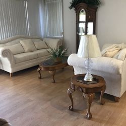 White Sofa & Love Seat