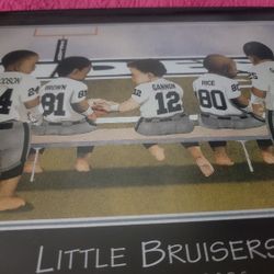 Oakland Raiders little bruisers harrison woods framed picture