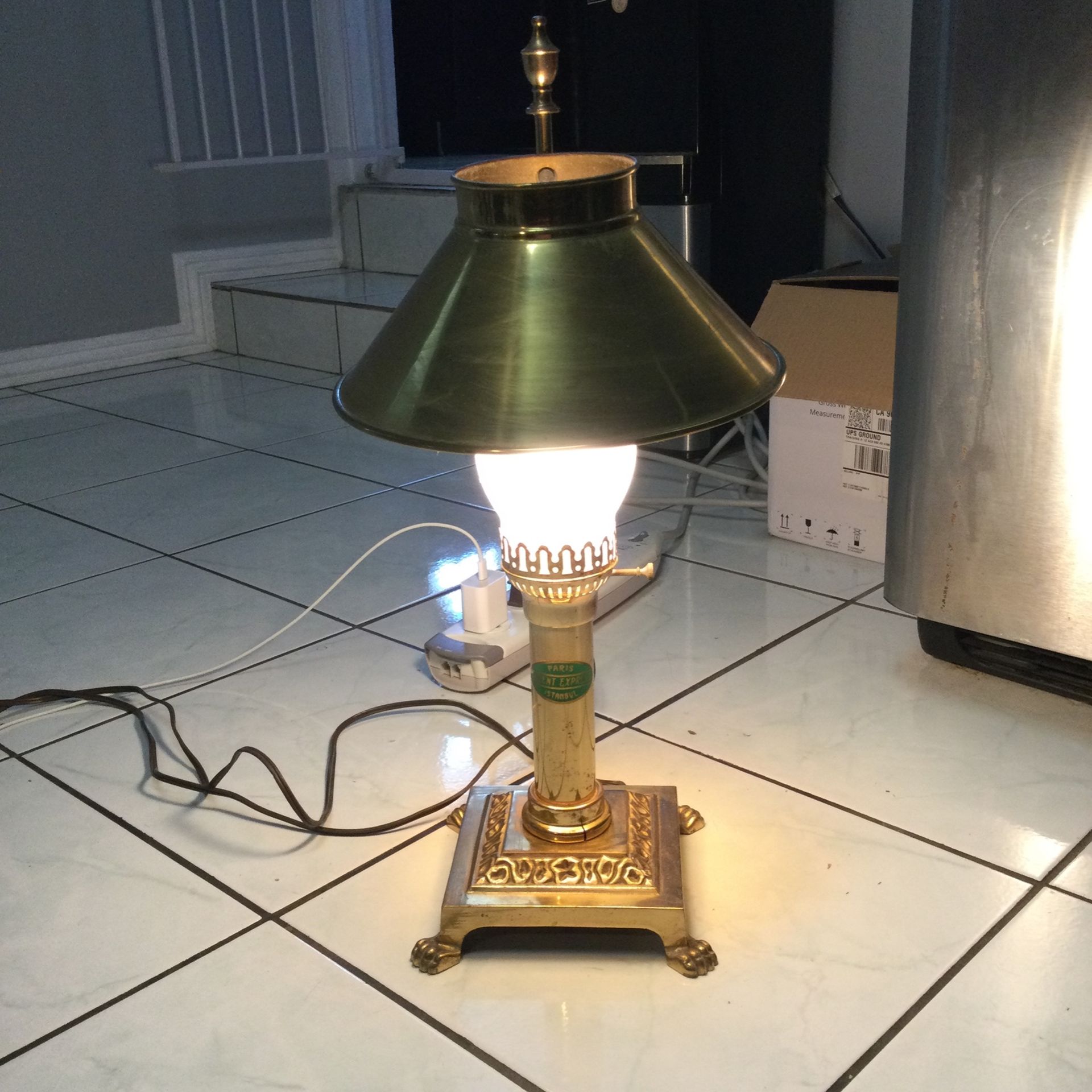 Vintage Brass Paris Orient Express Istanbul Lamp