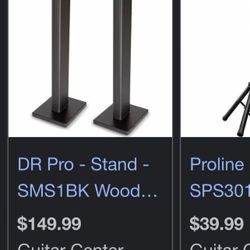 Speaker Stands - Pair In Black 