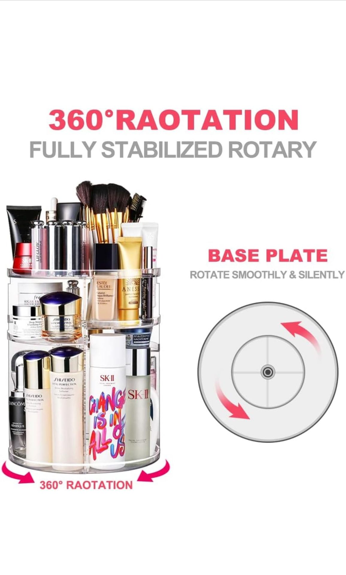 360 Rotating Makeup Organizer