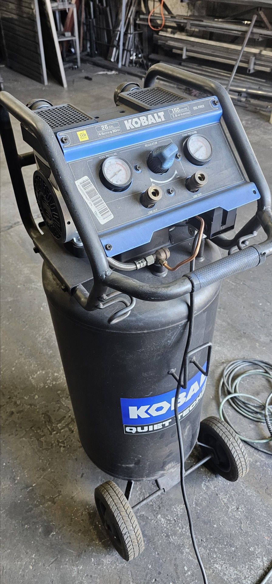 Kobalt 26 gal 150 max psl compressor