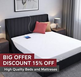 NEW QUEEN SIZE BED WITH USB CHARGER AND MATTRESS INCLUDING FREE DELIVERY PAY ON ARRIVAL
