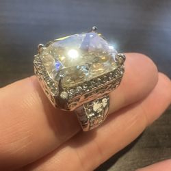 Mens Lab Champagne Diamond 15ct Ring 