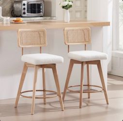 TWO SWIVEL BAR STOOLS