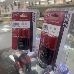 (2) Milwaukee CP2.0 Batteries (Sold Separately )