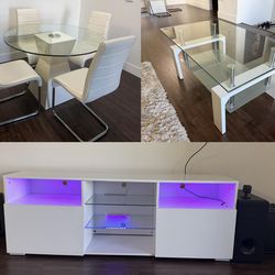 Modern Furniture Set for Sale – Dining Table, Coffee Table & TV Stand
