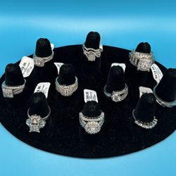 10kt & 14kt Gold + Diamonds Wedding Rings 