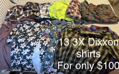 13 size 3X 3xl Dixxon shirts