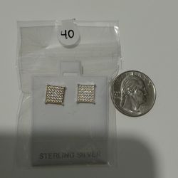 Squared Silver Earrings 