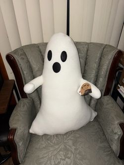 NWT 24” GHOST Halloween seasonal plush decoration from the brand "Acorn + Oak Ha