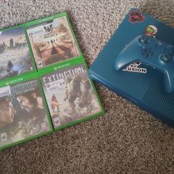 XBOX ONE S ALL INCLUDED 5 GAMES CHARGING CABLE HDMI MAKE ME AN OFFER 