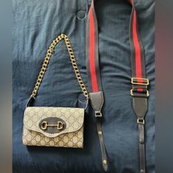 GUCCI- Horsebit 1955 mini bag-AUTHENTIC