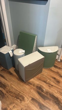 Foam climbing blocks.