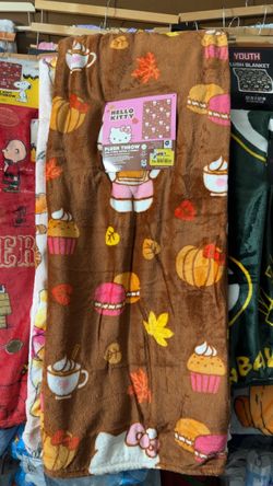 Hello kitty fall blanket