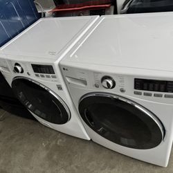 Front load lg steam washer and front load LG steam dryer high efficiency  working perfectly with warranty extra for delivery same day delivery and ins