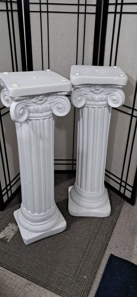 Roman Pillar Set. Made Of Clay
