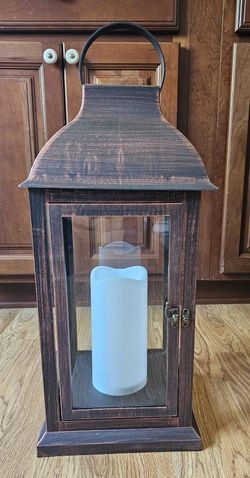 Home Reflections Outdoor Lantern W/Color Morphing Flamless