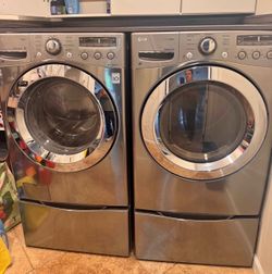 LG Front Load Washer and Dryer with draws