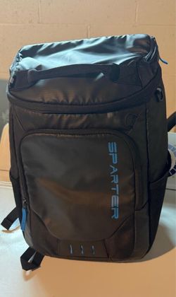 Sparter Black Backpack with Blue Accents