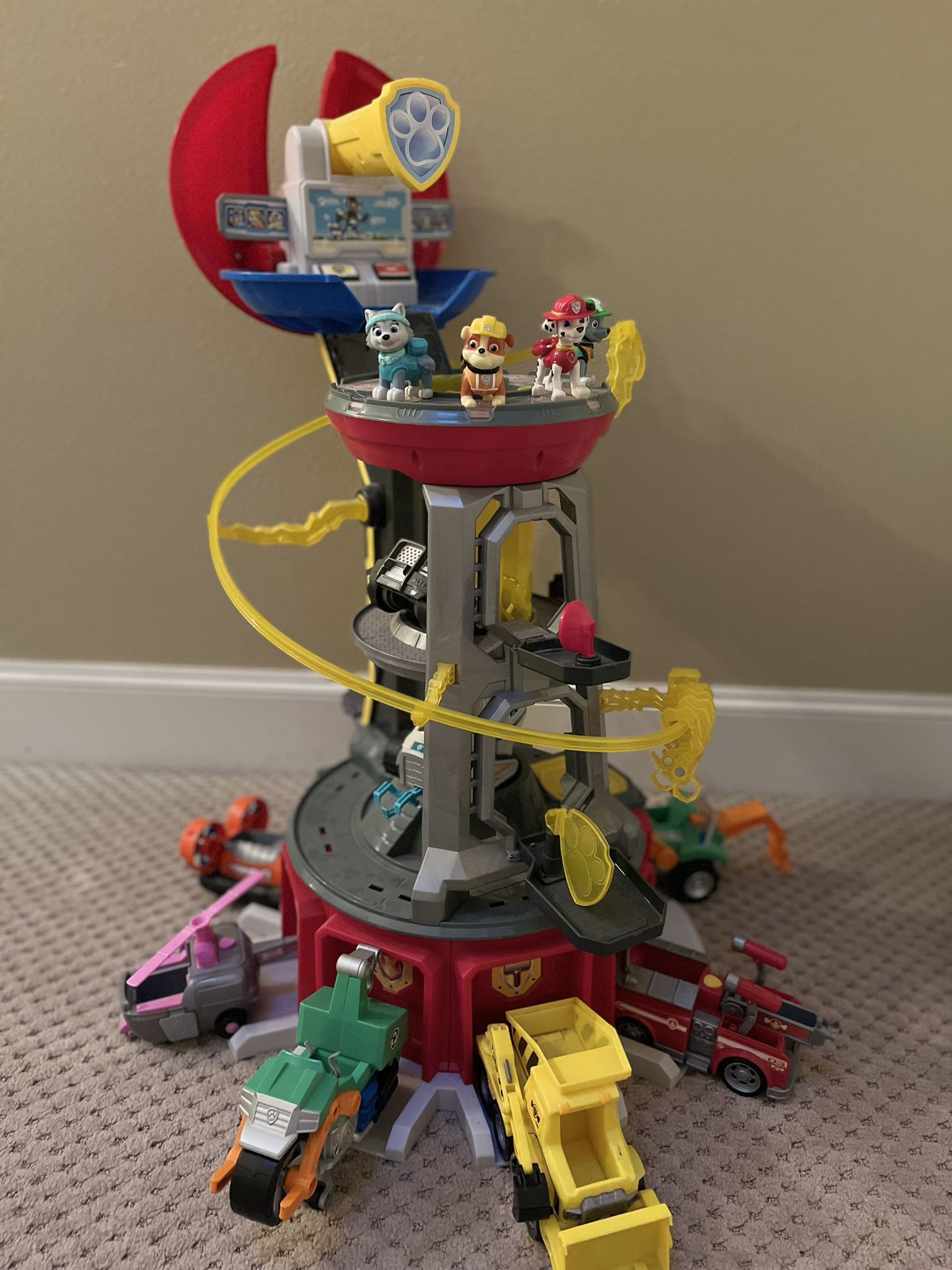 Paw Patrol Mighty Pups Lookout Tower W Characters And Vehicles