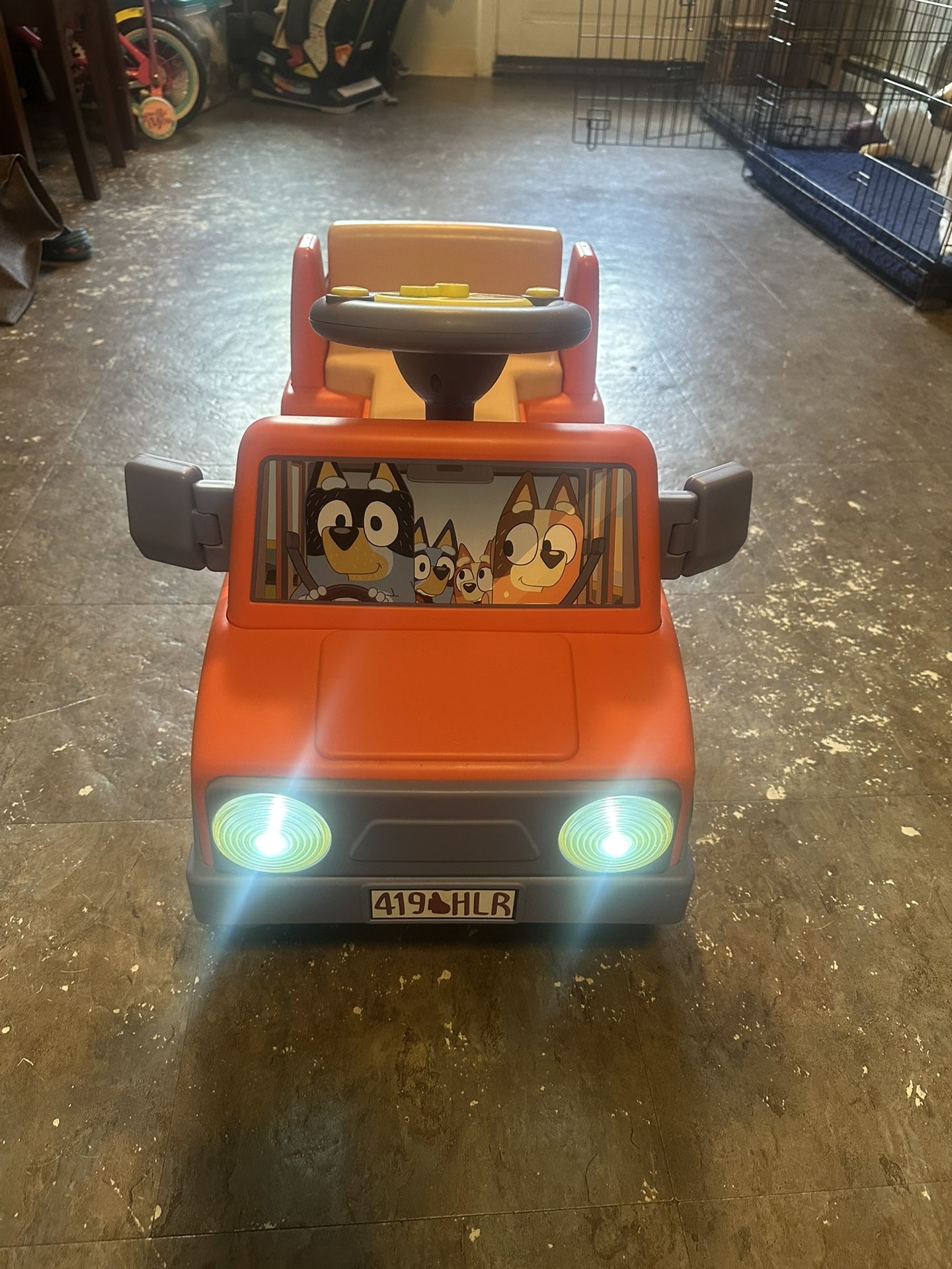 6V Bluey Battery Powered Ride on Car with Sounds, Kids Ages 2+