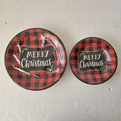Merry Christmas Paper Plates NEW 