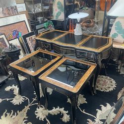Drexel Louis XV Style Writing Desk Plus End Tables 1980’s