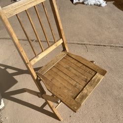 Antique Wooden Folding Chair