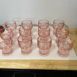 Vintage Fenton Georgian Honeycomb Small Pink Glass Bar Cocktail Glass 3.5"