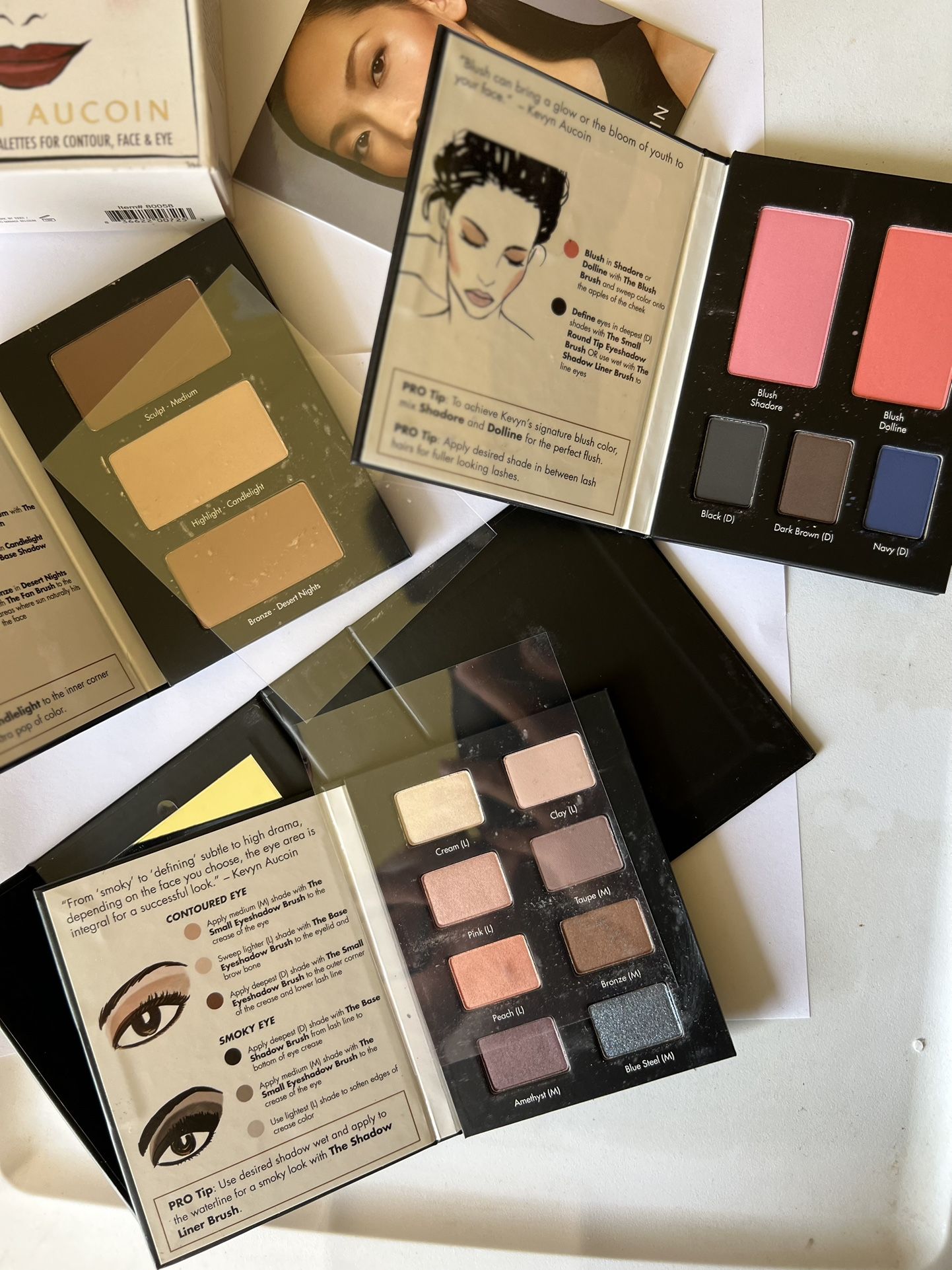 KEVYN AUCOIN THE MAKING FACES BEAUTY BOOK 3 MAKEUP PALETTES New In Box