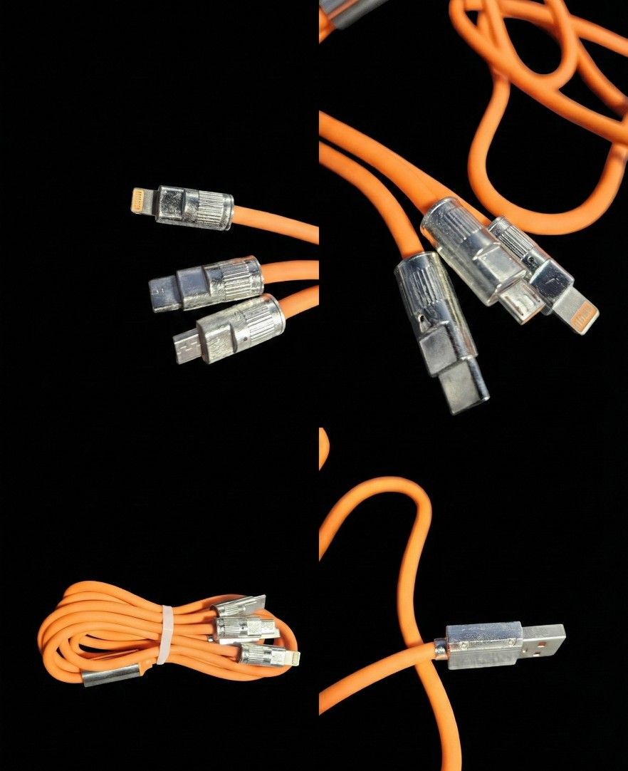 Usb With Multiple Head Charging Cable